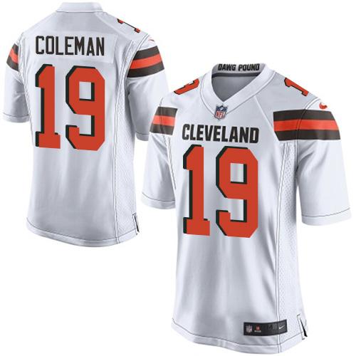 Nike Browns #19 Corey Coleman White Youth Stitched NFL New Elite Jersey - Click Image to Close
